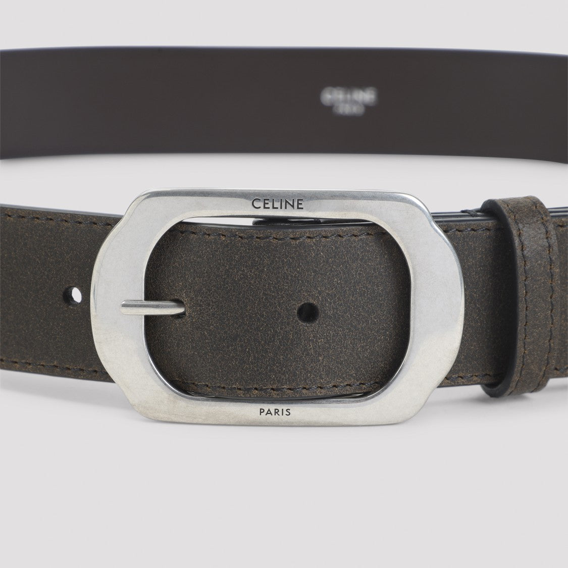 Celine Aged Brown Calf Leather 35Mm Belt