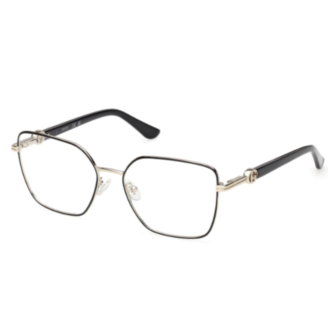 Guess Gu50313 Geometric Metal Frame Eyeglasses