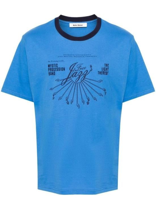 Wales Bonner Relaxed Fit Short-Sleeved Graphic T-Shirt With Contrast Neckline