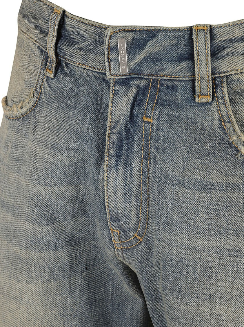 Givenchy Classic Straight-Leg Jeans With Subtle Distressing