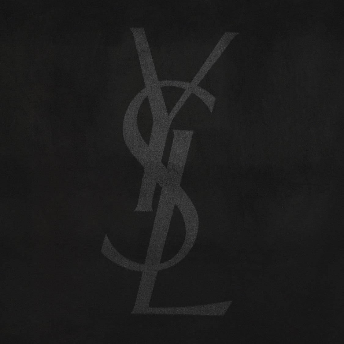 Saint Laurent Large Rectangular Black Silk Scarf