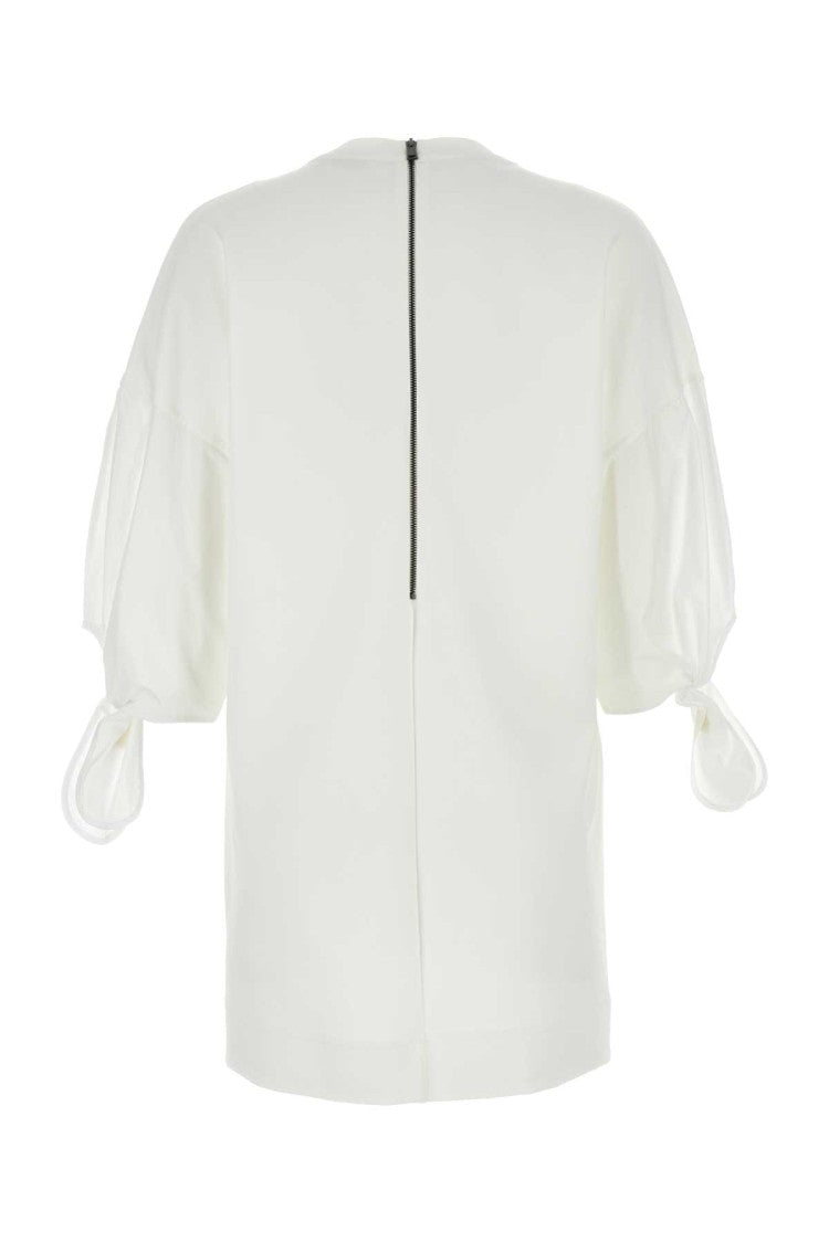 Max Mara White Stretch Nylon Blend Agora T-Shirt Mini Dress