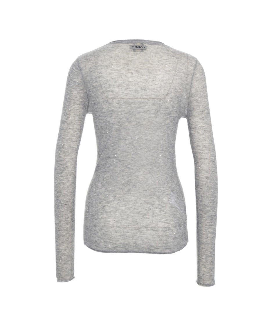 Pinko Slim Fit Pullover With Lurex Highlights