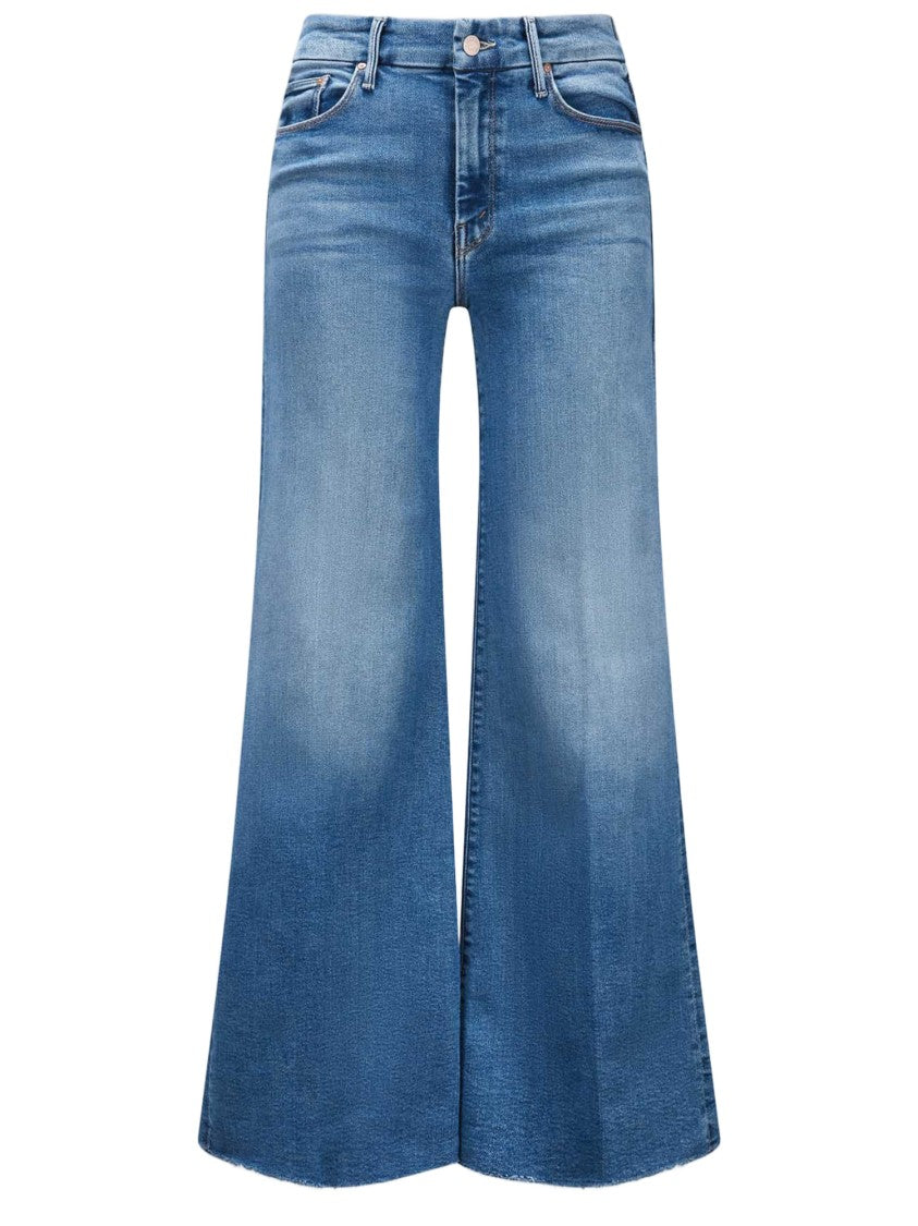 Mother Denim Stretch Cotton Wide-Leg Jeans