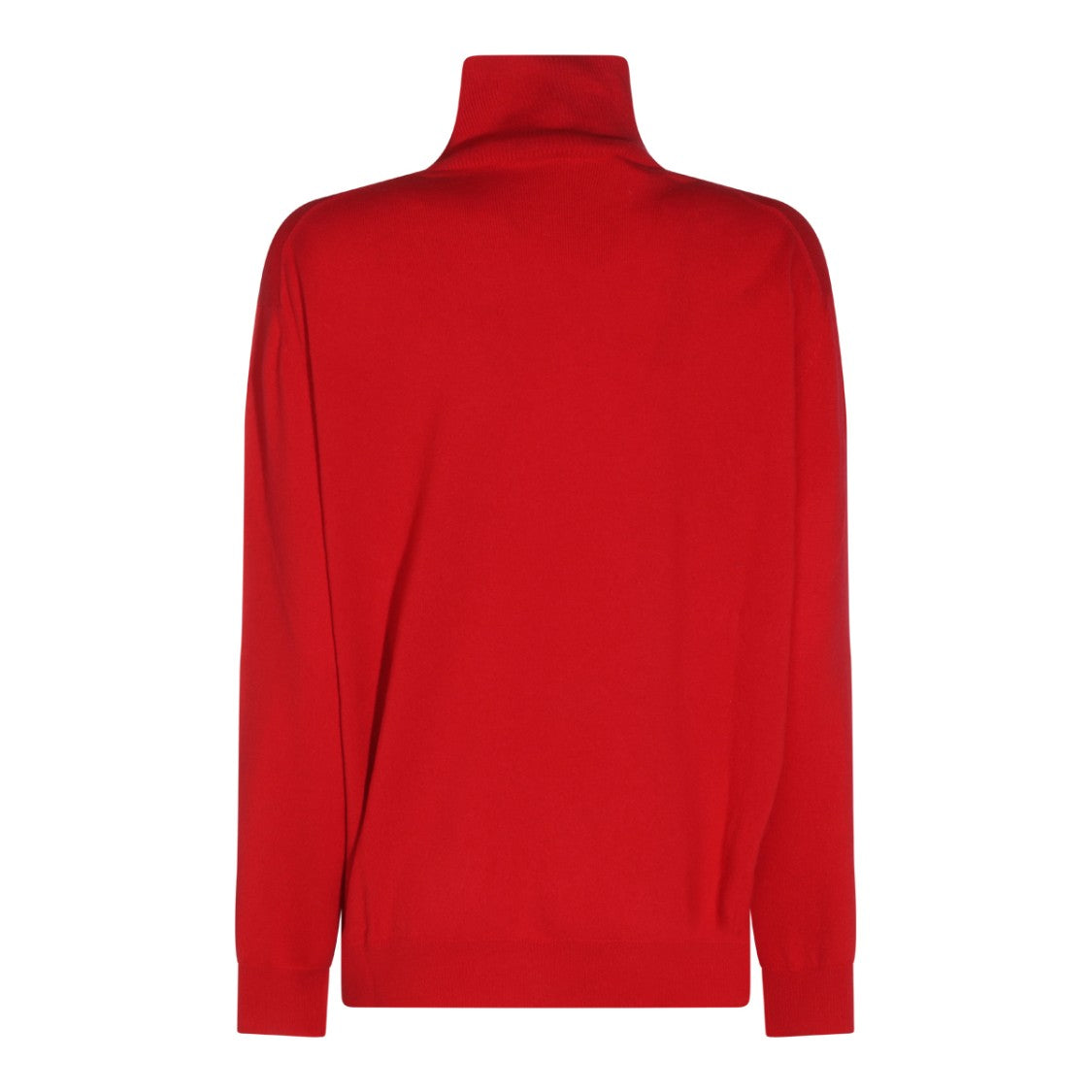 Malo Red High Collar Cashmere Knit Sweater