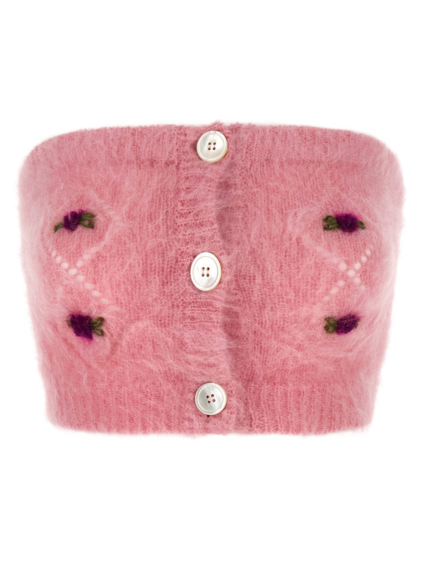 Alessandra Rich 'Carded Mohair' Top
