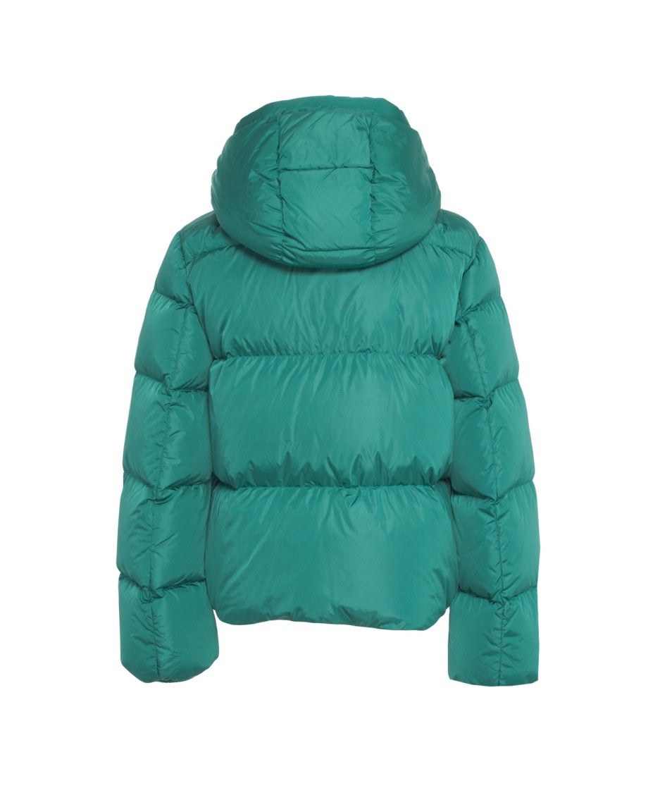 Add Quilted Puffer Jacket With High Padded Collar