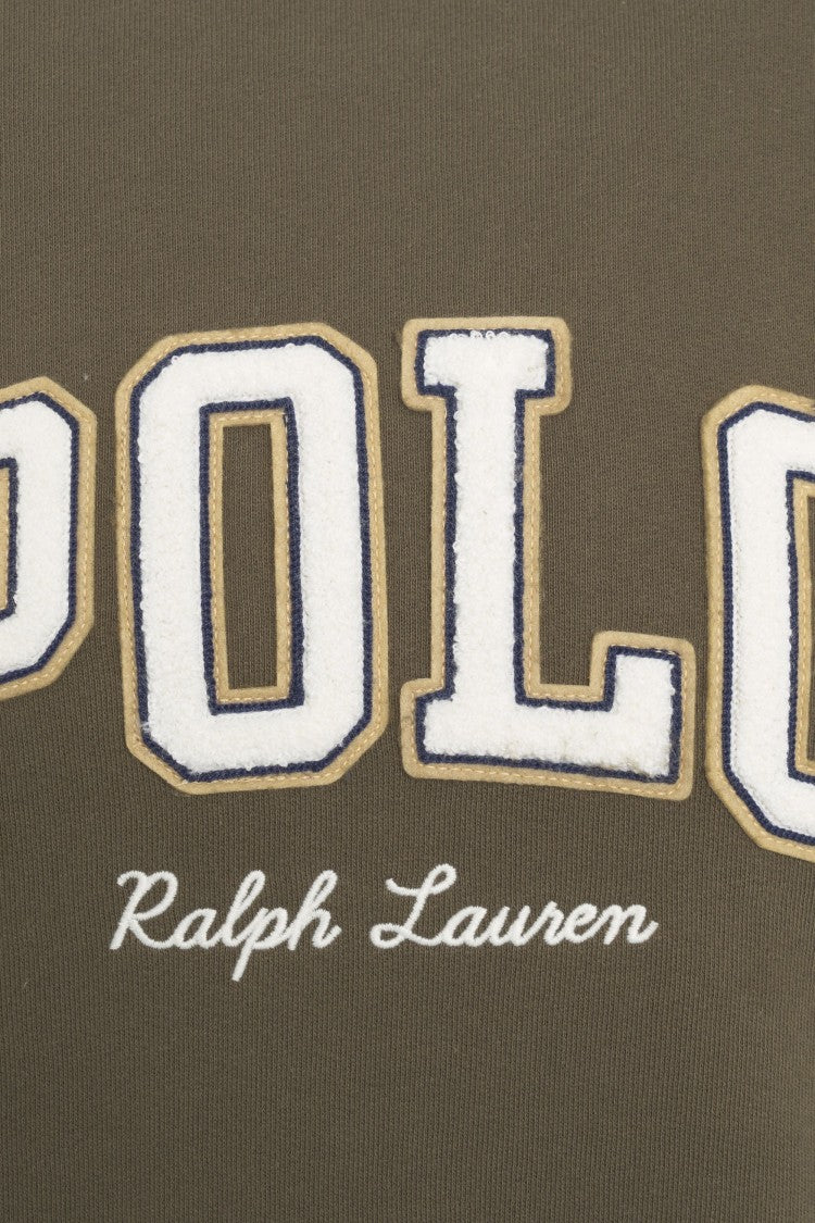 Polo Ralph Lauren Olive Green Logo-Embroidered Sweatshirt