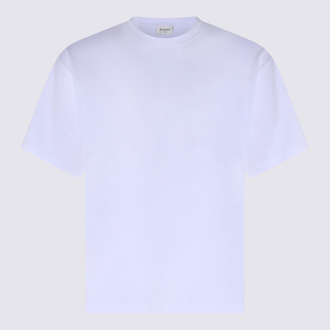 Saint Laurent White Cotton Logo T-Shirt