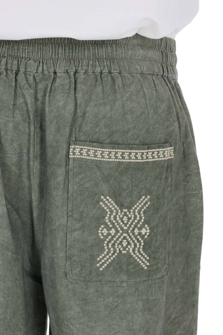 Isabel Marant Zilan Embroidered Cotton Drawstring Shorts