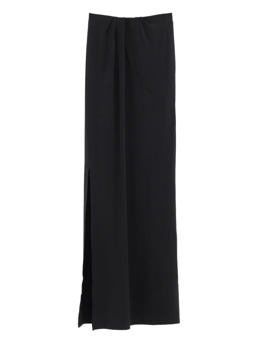 Jacquemus Floor-Length Black Skirt With Subtle Side Slit