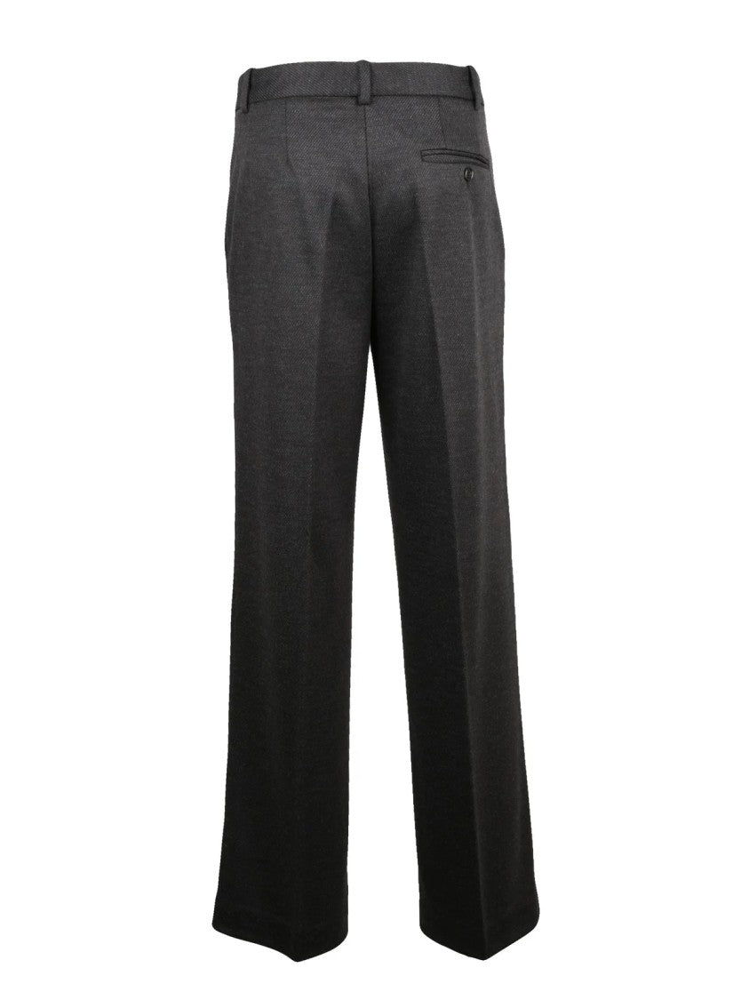 Circolo 1901 Straight-Leg Virgin Wool Trousers With Tailored Fit