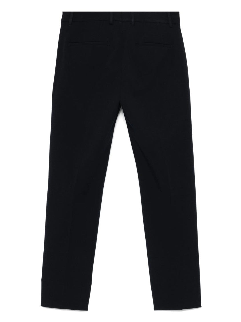 Incotex Black Cropped Cotton Blend Pants