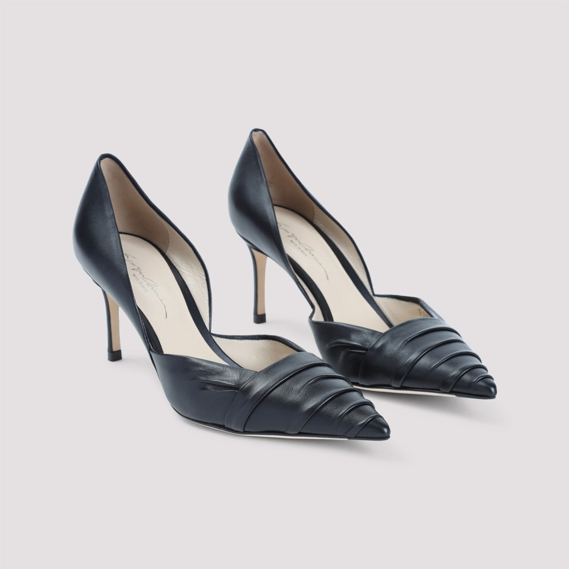 Giorgio Armani Black Lamb Leather Pumps