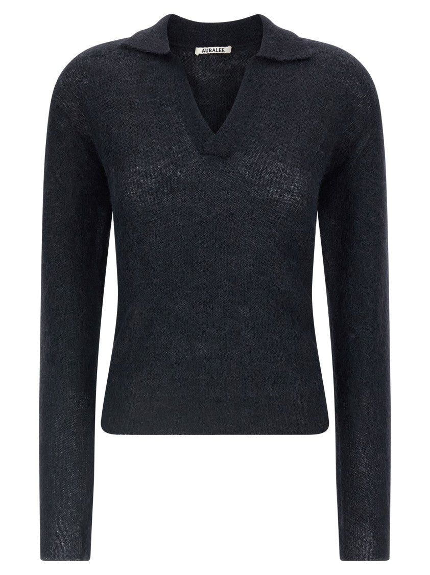 Auralee Tam Yarn Polo Shirt