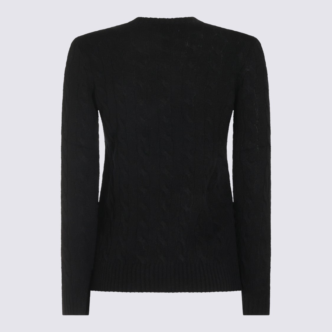 Polo Ralph Lauren Classic Cable Knit Sweater With Embroidered Logo Detail
