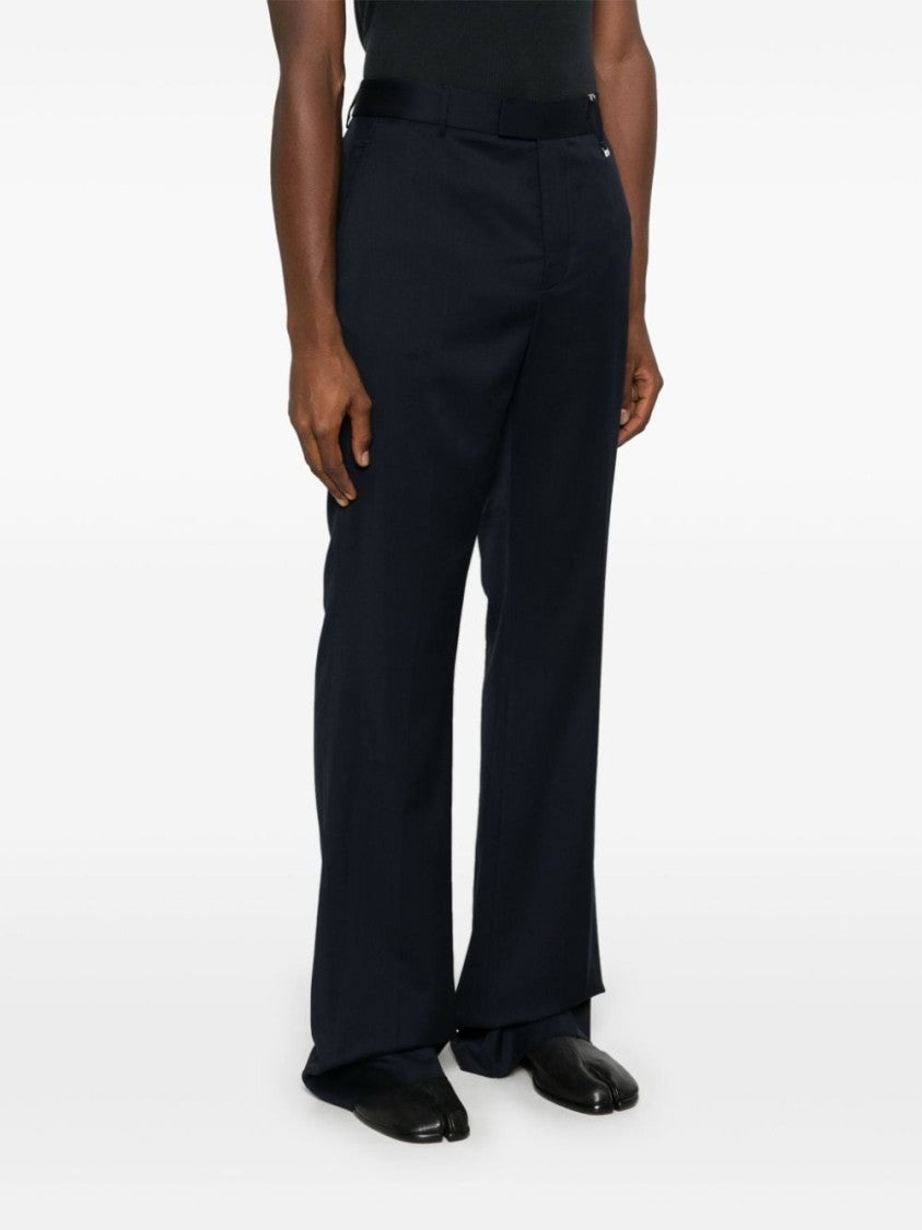 Vivienne Westwood Navy Virgin Wool Flared Trousers