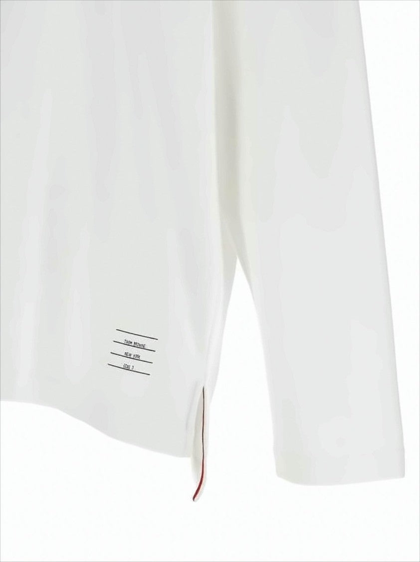 Thom Browne Long-Sleeve Cotton T-Shirt With Signature Stripe Details