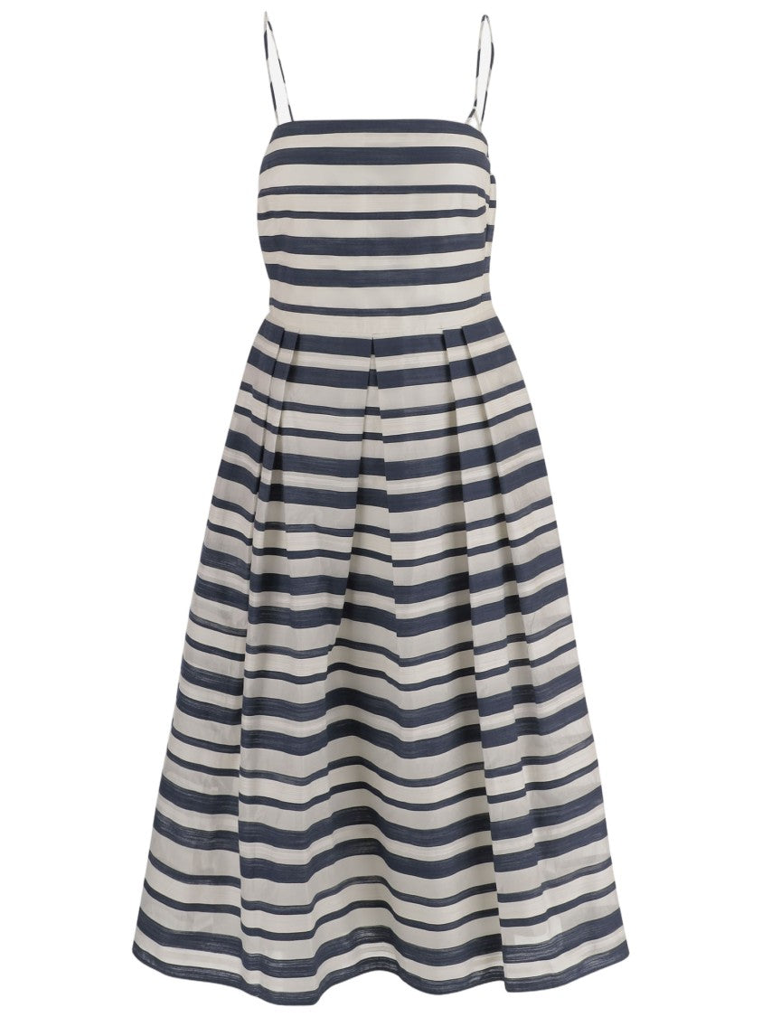 Lauren Ralph Lauren Striped Cotton Blend Dress