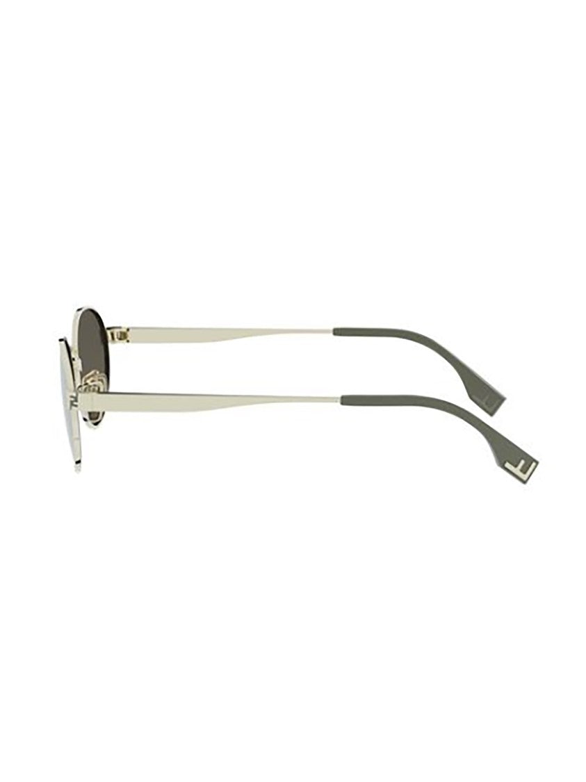 Fendi Reflective Oval Sunglasses With Metallic Finish And Comfortable Fit