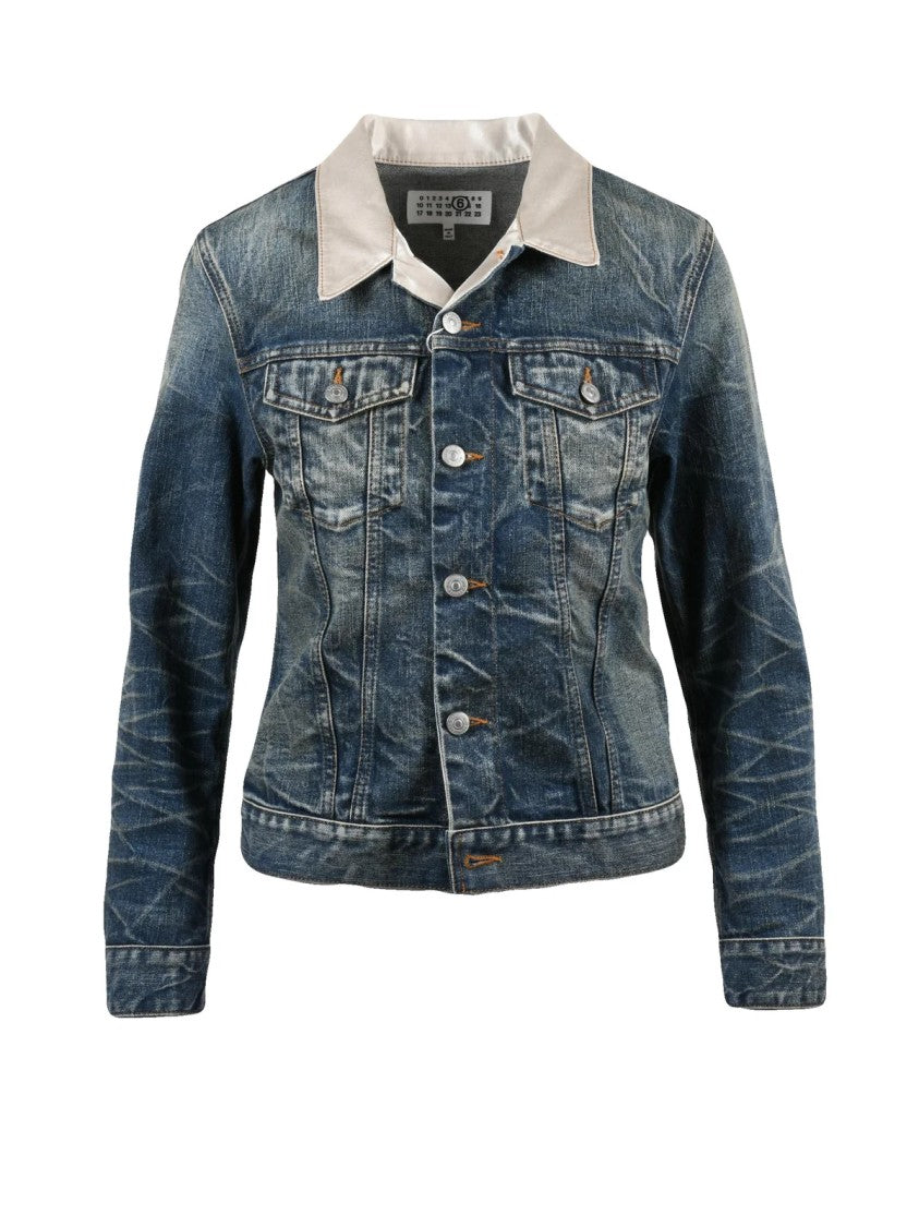 Mm6 By Maison Margiela Blue Cotton Denim Jacket