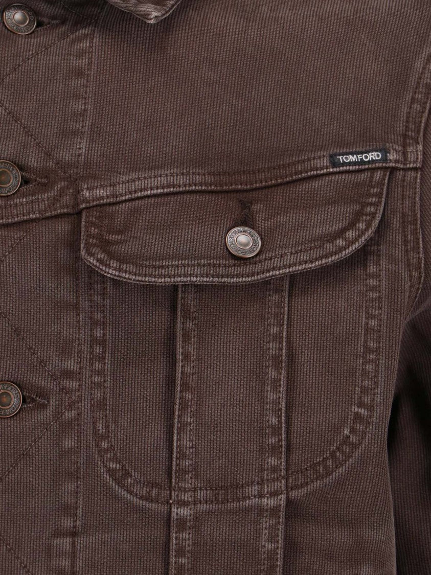 Tom Ford Classic Brown Jacket With Structured Silhouette