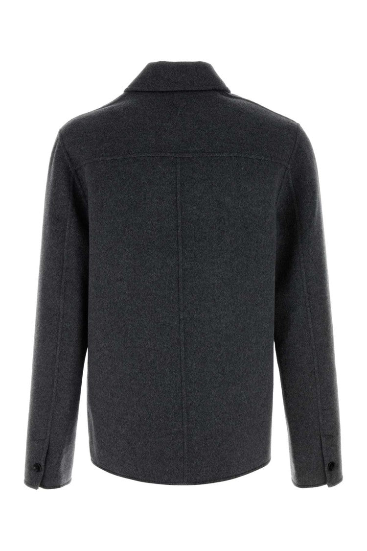 Ami Dark Grey Flannel Jacket