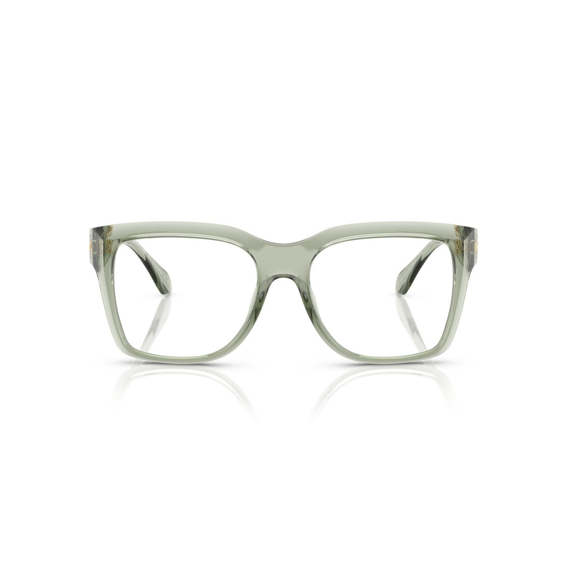 Michael Kors 0Mk4144u Translucent Light Green Acetate Eyeglasses With Gold Emblem