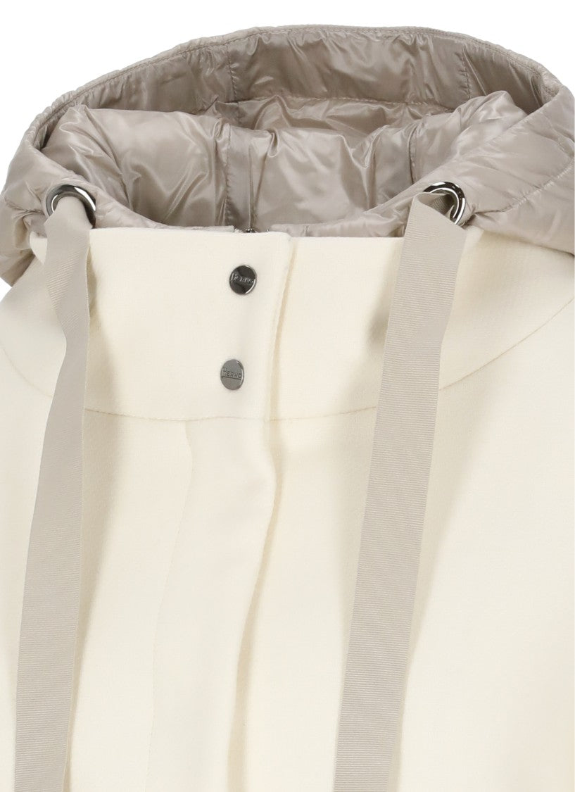 Herno Ivory Wool Padded Coat