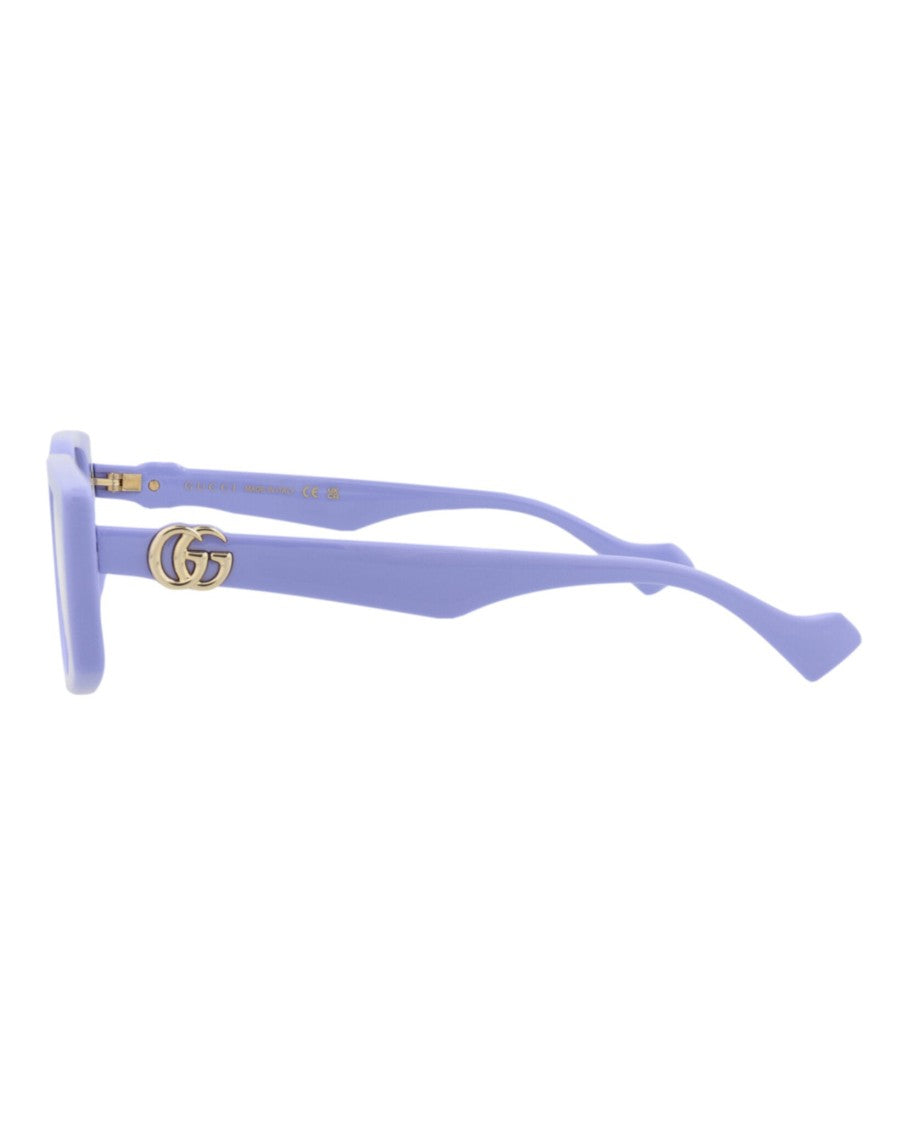 Gucci Square-Frame Injection Sunglasses With Gold Logo Accent