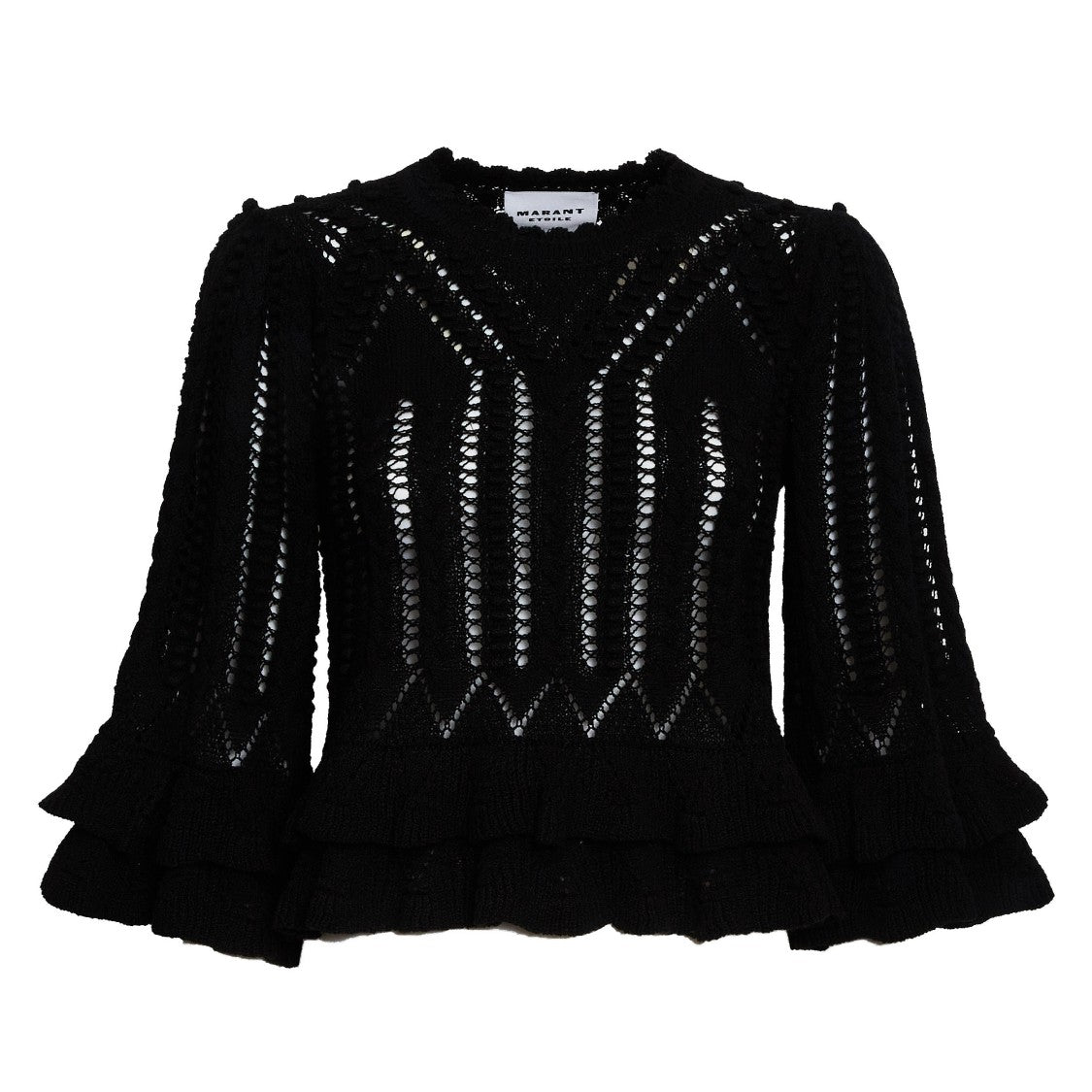 Isabel Marant Norma Frilly Open Work Sweater