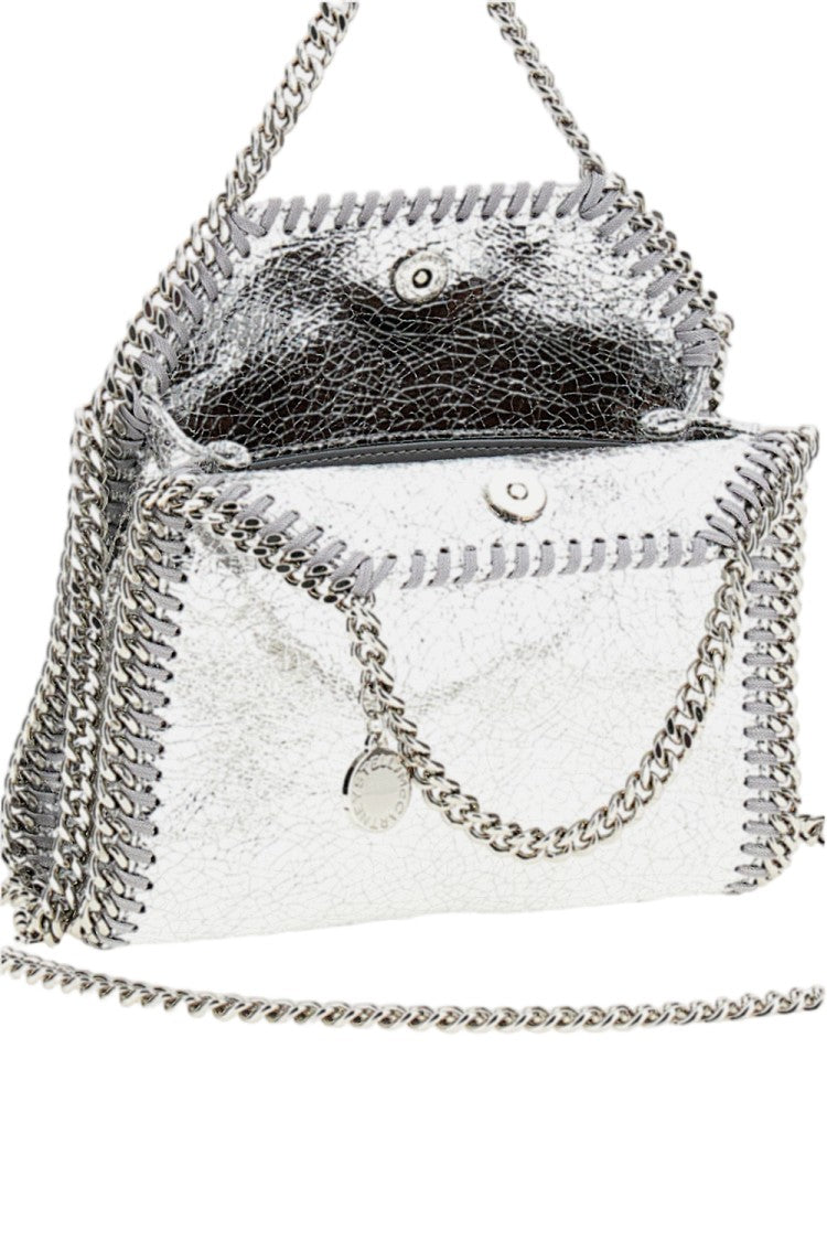 Stella Mccartney Silver Tiny Falabella Metallic Synthetic Leather Bag