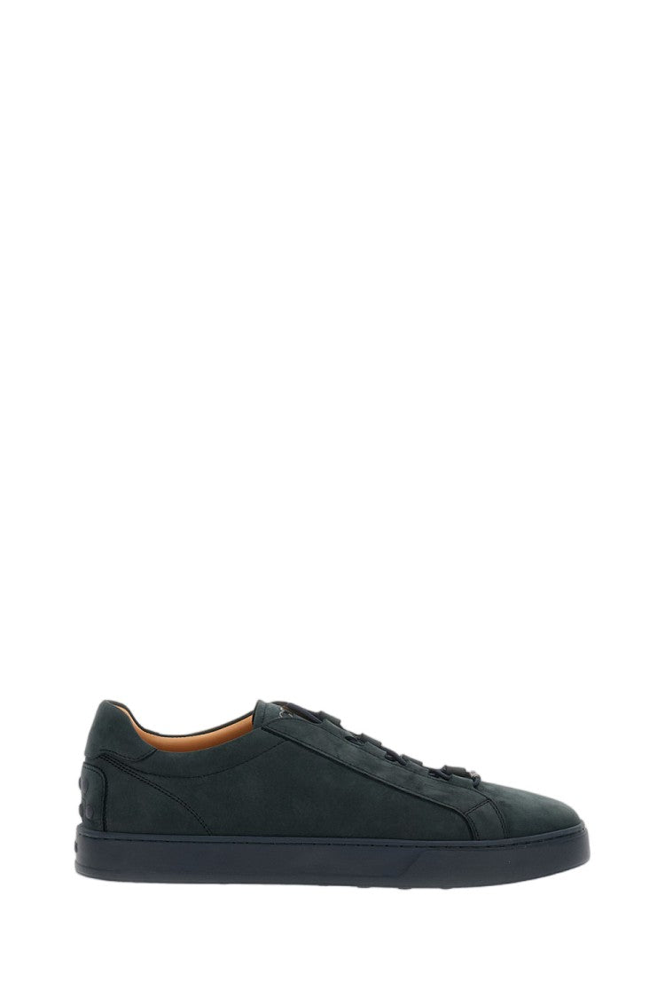 Tod's Blue Nabuk Velvet Calfskin Nubuck Sneakers