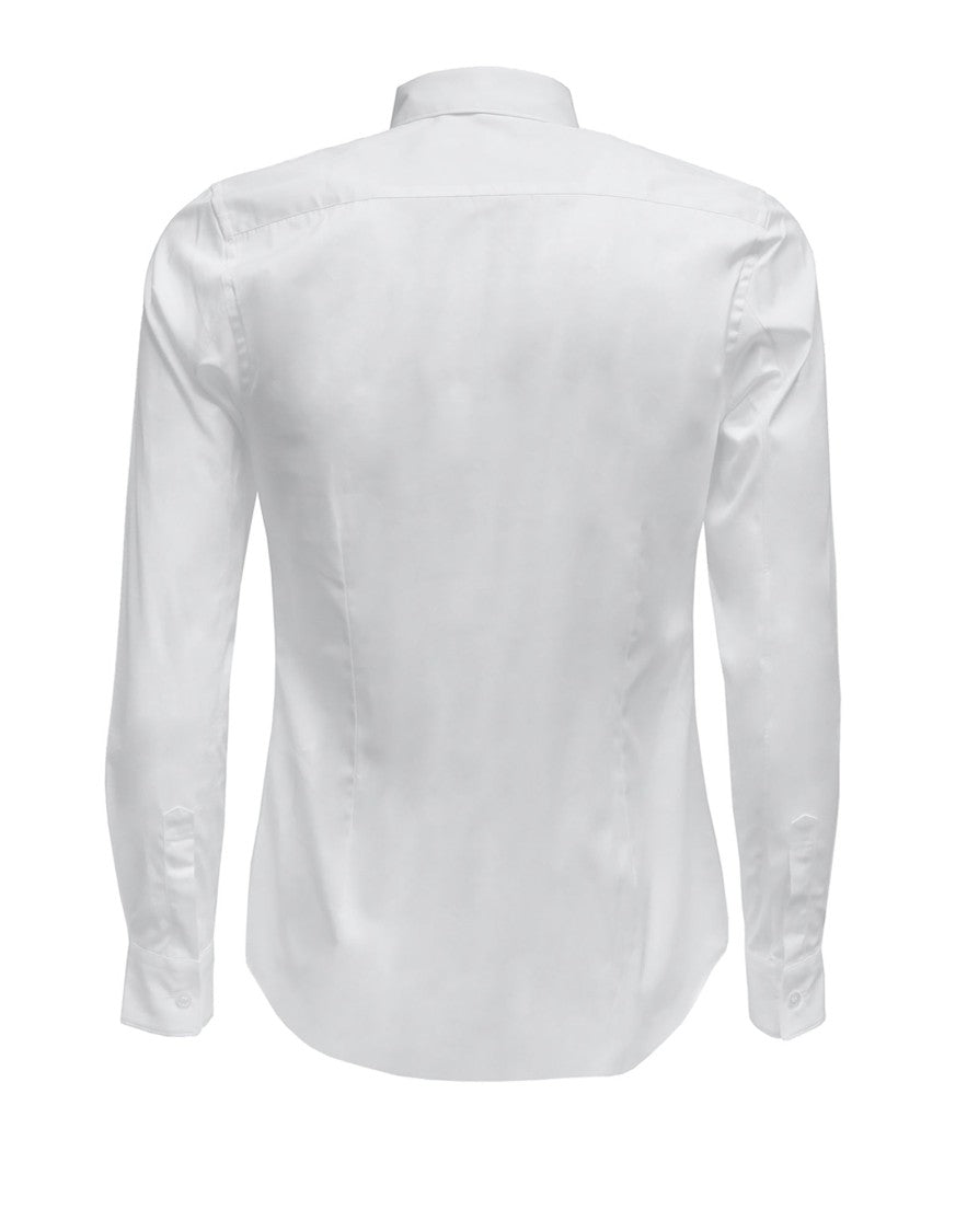 Comme Des Garçons Classic White Poplin Shirt With Button-Down Front
