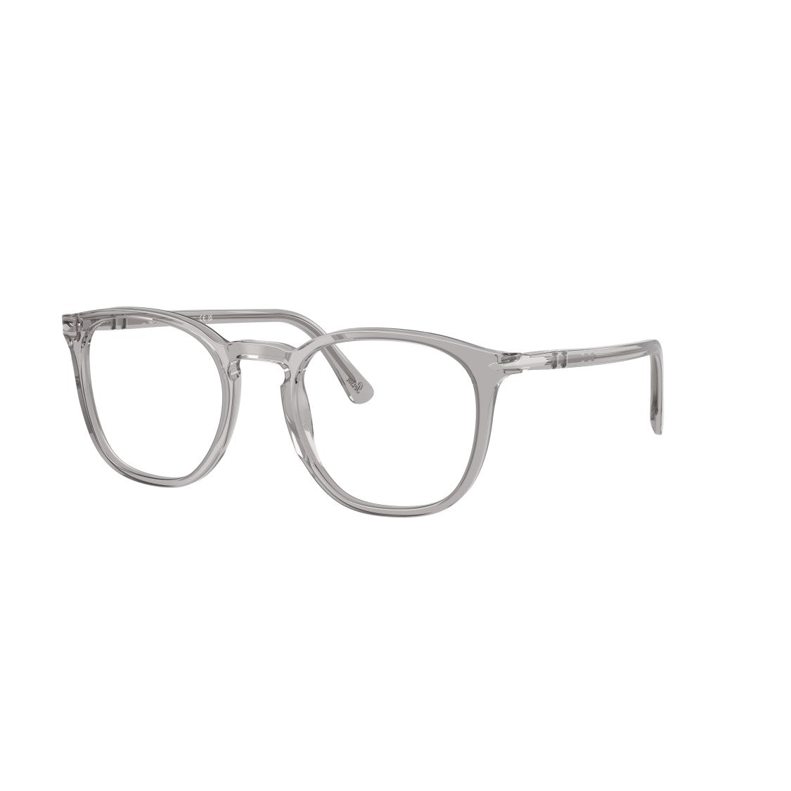 Persol 0Po3318v Translucent Grey Acetate Eyeglasses With Keyhole Bridge