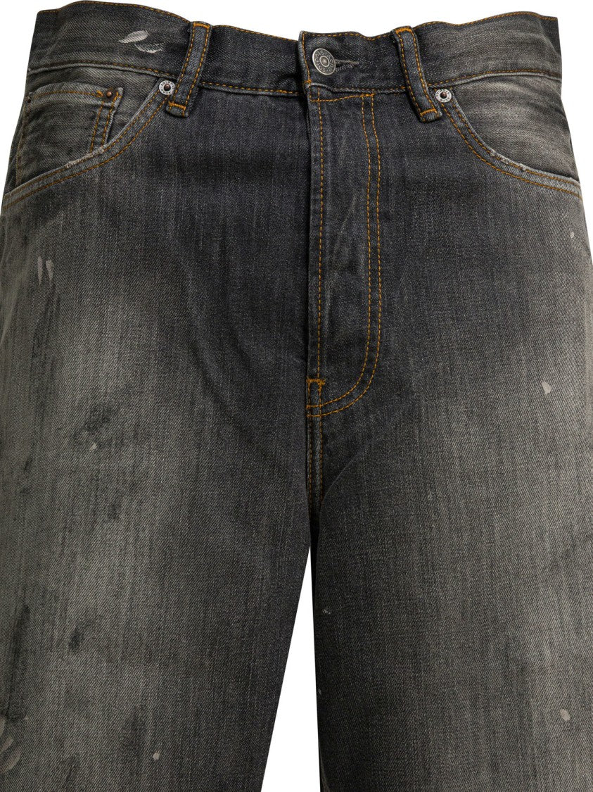 Acne Studios Mid-Length Relaxed Fit Organic Cotton Denim Shorts