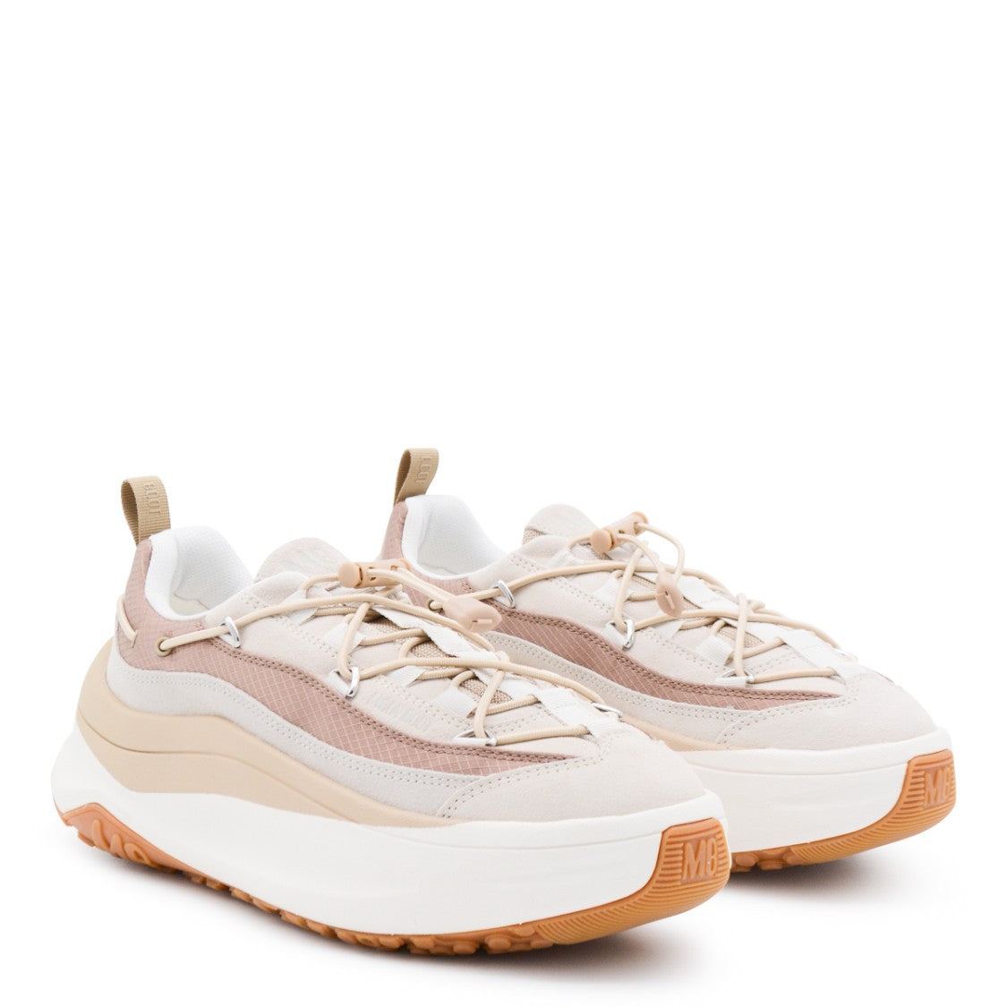 Moon Boot White And Beige Moon247 Xlace Sneakers