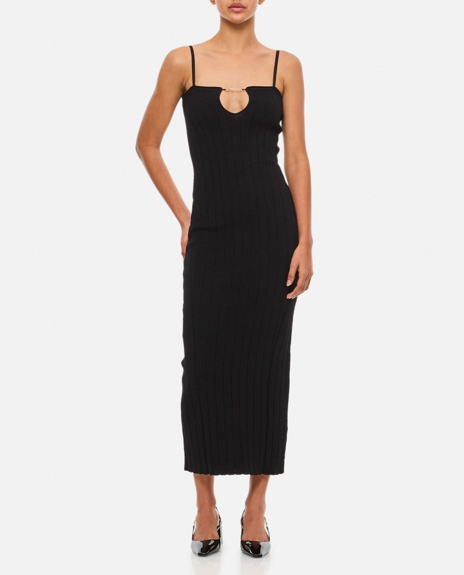 Jacquemus La Robe Sierra Bretelles Viscose Midi Dress