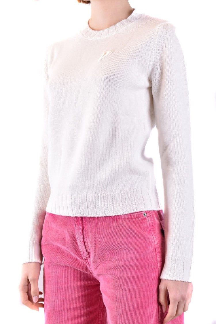 Dondup Multicolor Wool Sweater Crew Neckline Logo