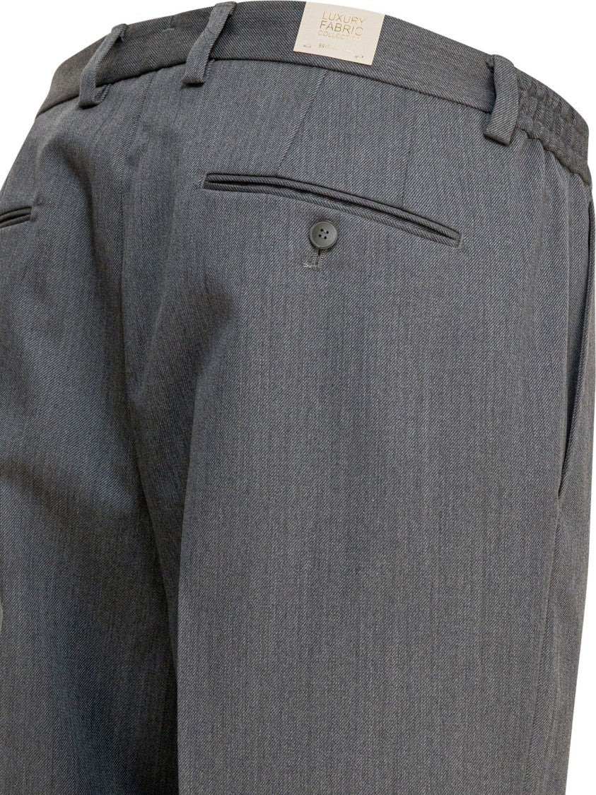 Briglia Tailored Grey Trousers In Fine Virgin Wool