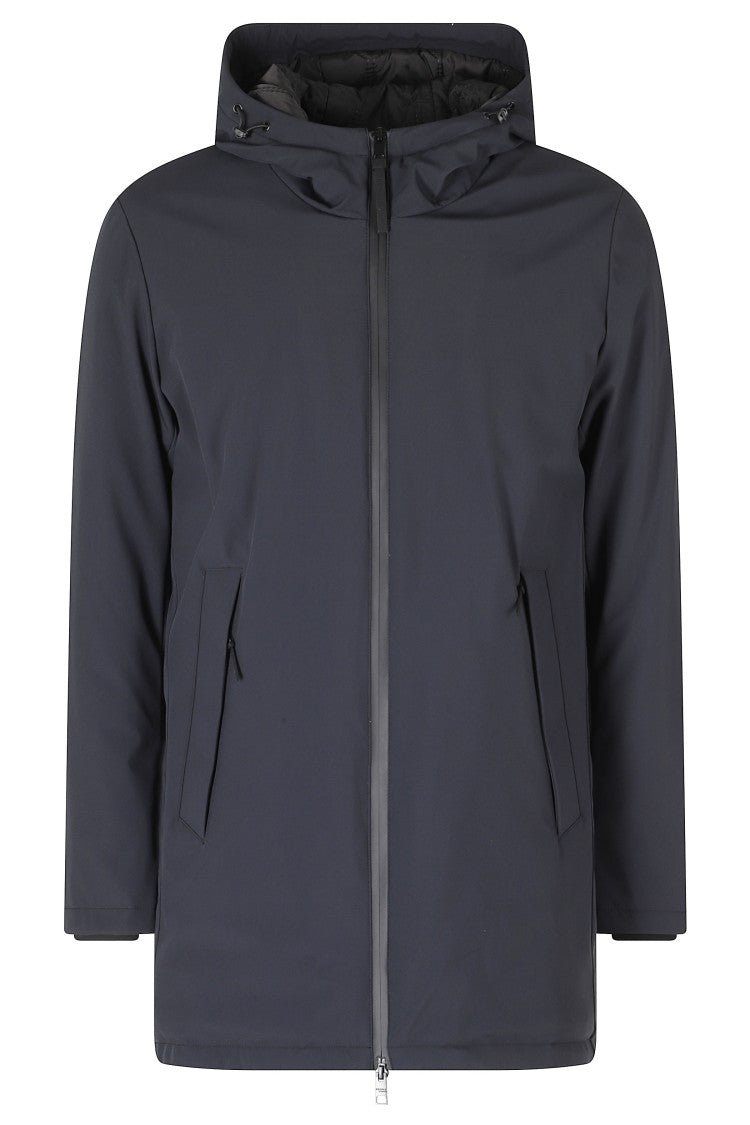 People Of Shibuya Blue Soft Shell Technical Midi Parka
