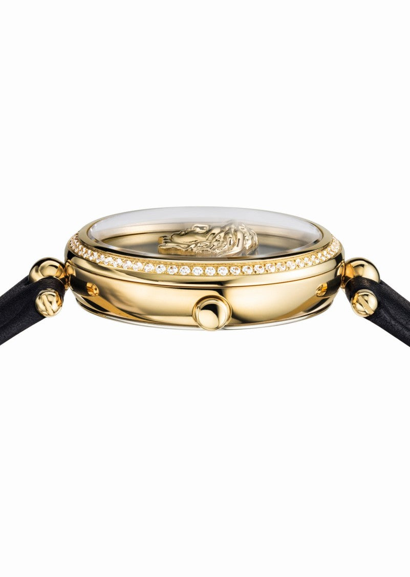 Versace Palazzo 68-Diamond Watch With Medusa Motif And Swiss Quartz Movement