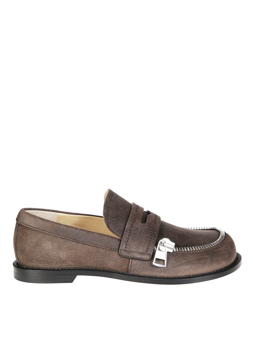 J. W. Anderson Distressed Leather Biker Moccasins