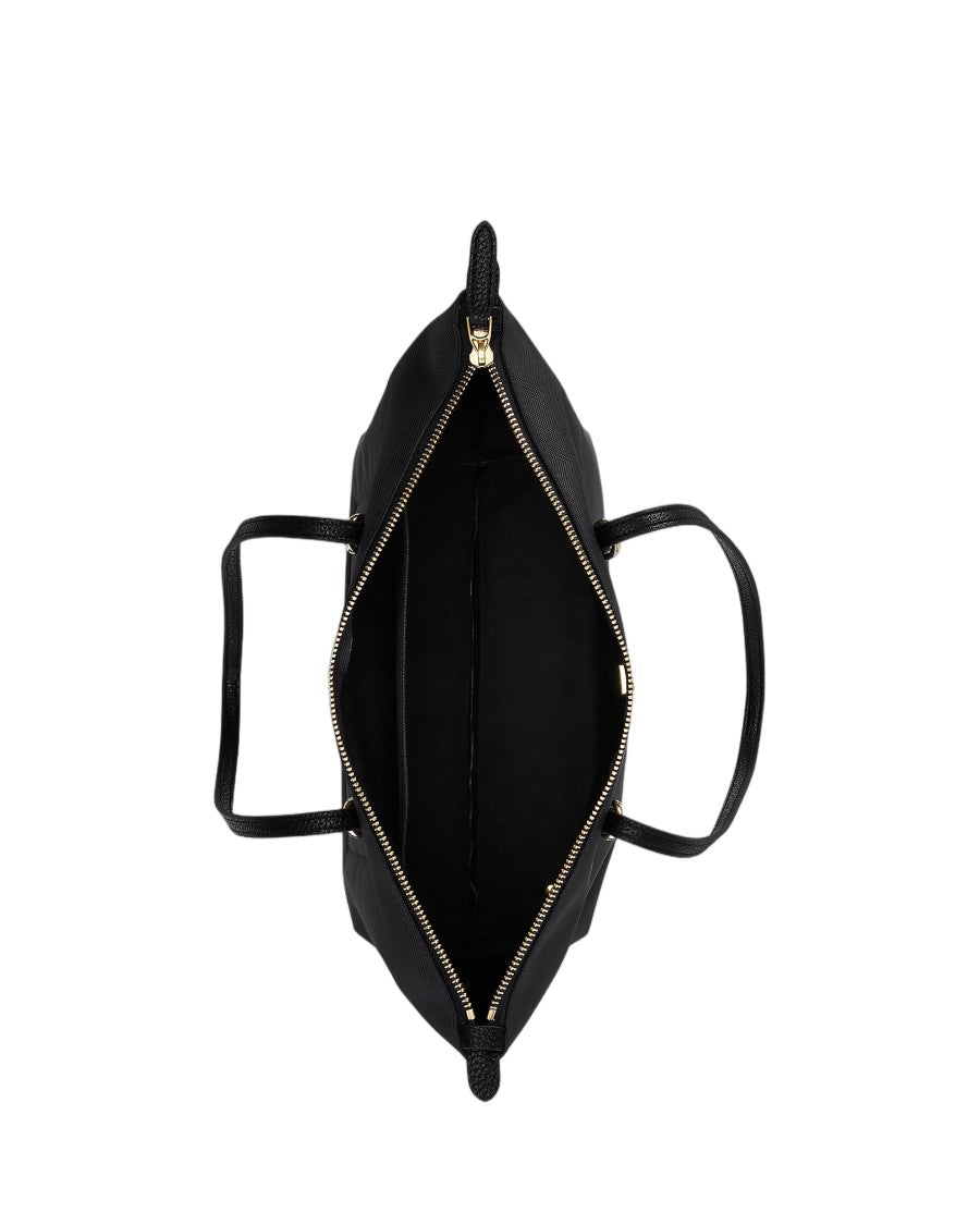 Lauren Ralph Lauren Keaton 26 Tote Bag In Black Recycled Nylon