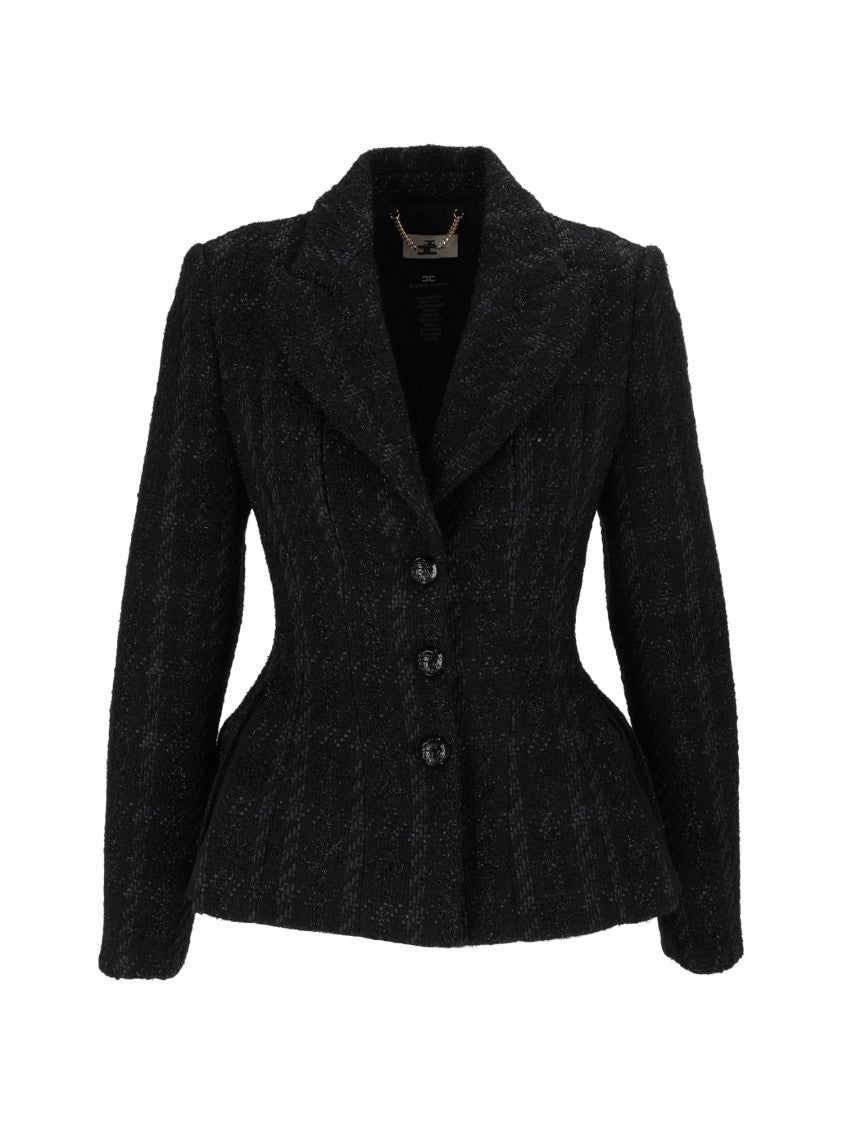 Elisabetta Franchi Tailored Flared Peplum Hem Jacket