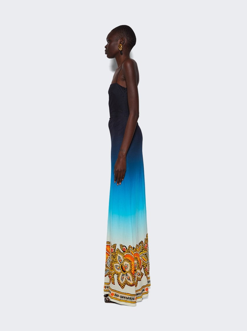 Etro Slip Silhouette Maxi Dress With Ombre Print