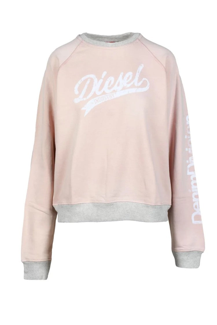Diesel Women's Sweatshirt - Pink/Grey
