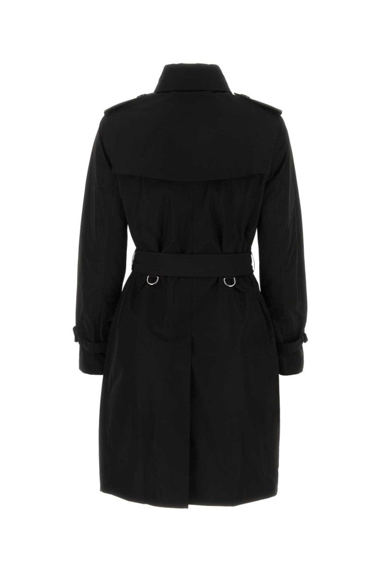 Burberry Black Polyester Trench Coat
