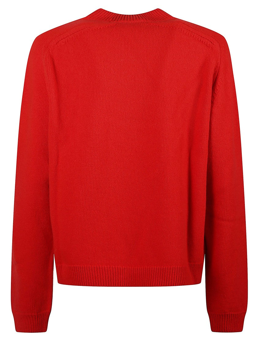 Bite Studios Relaxed Fit Red Wool View Crewneck Sweater