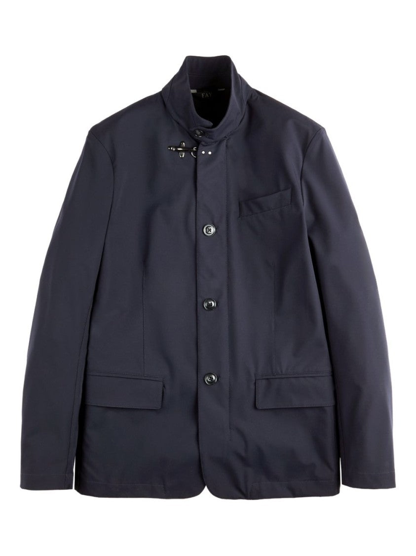 Fay Tailored Stretch Nylon Flap Jacket